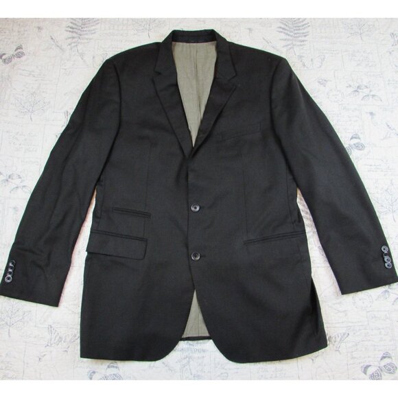 BOSS Hugo Boss The Sweet94 Virgin black check 44Wool Sport Coat Blazer 44L - Picture 1 of 12